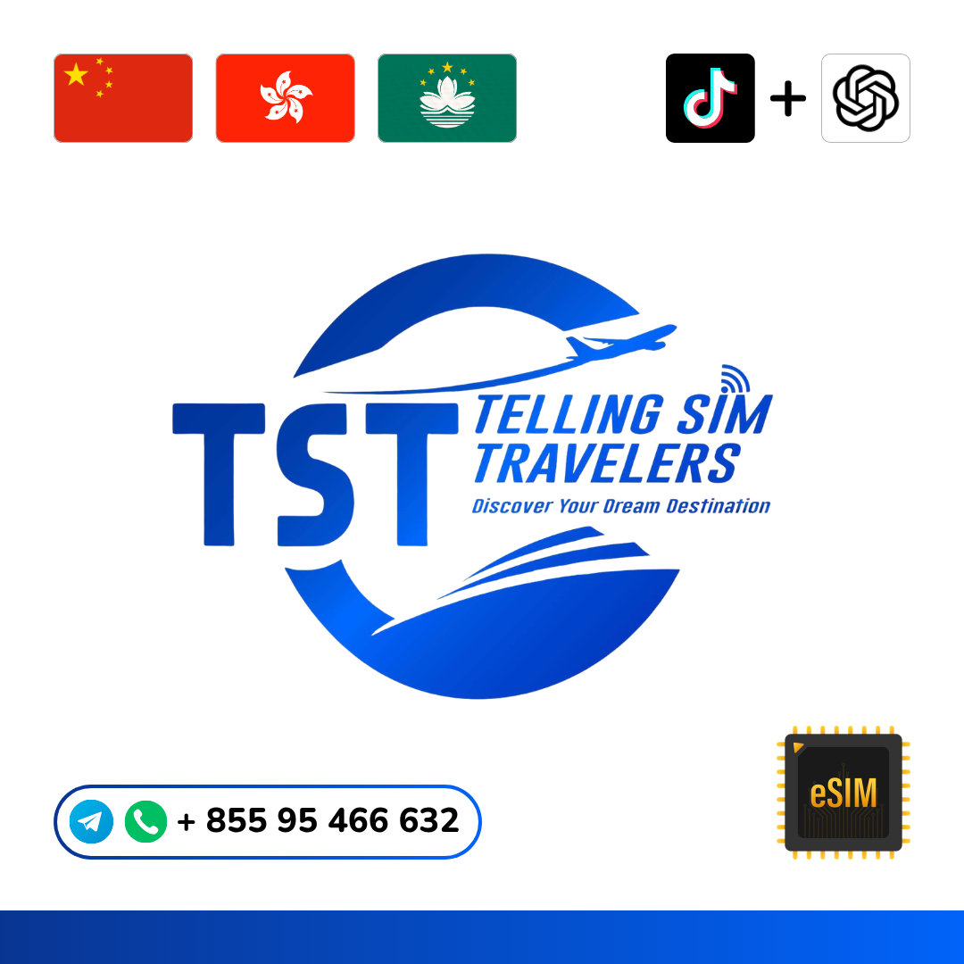 China - Hong Kong - Macau eSIM (TikTok + ChatGPT)